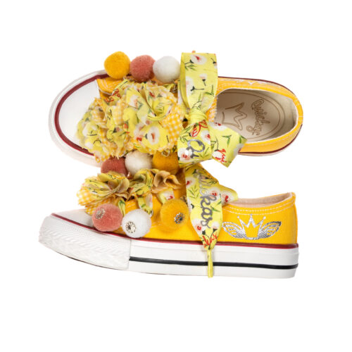 SNEAKERS FLORES AMARILLAS