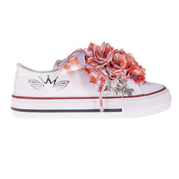 SNEAKERS VICHY & FLOWERS & POMPAS