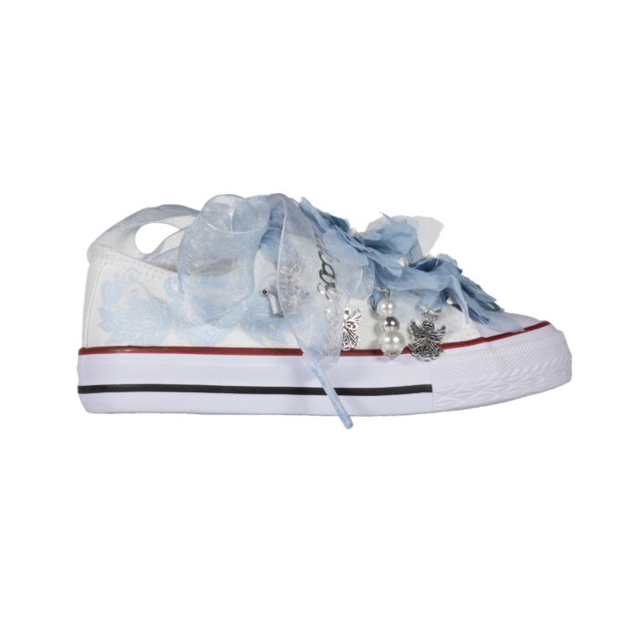 Sneaker organza con flores